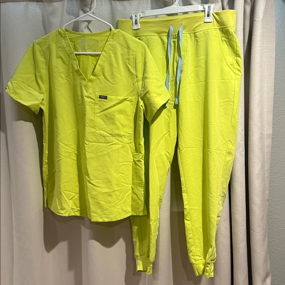 Figs Other - Neon Lime Figs Scrub Set